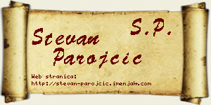 Stevan Parojčić vizit kartica